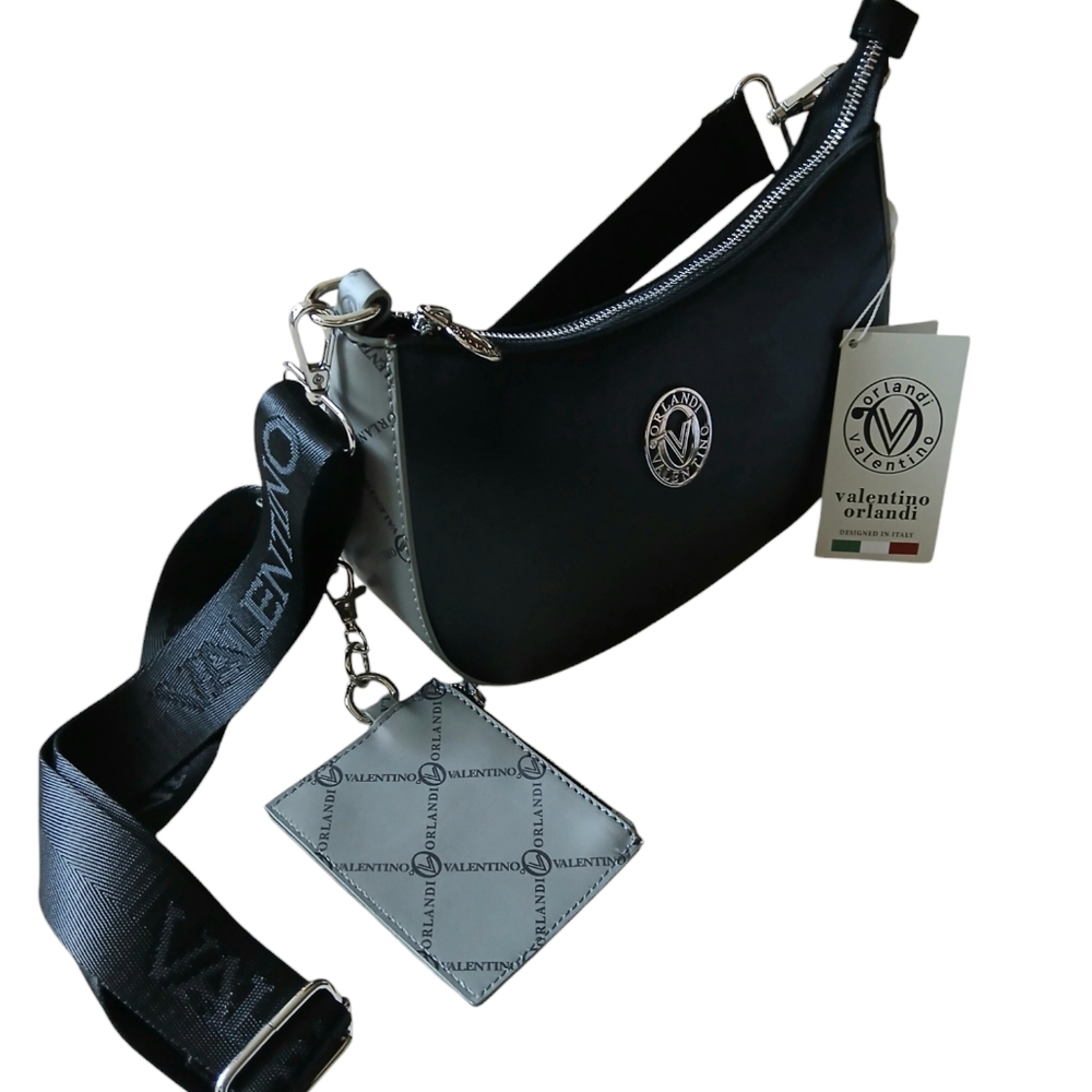 Valentino Orlandi Purse Monogrammed Two Tone Crossbody Shoulder Bag